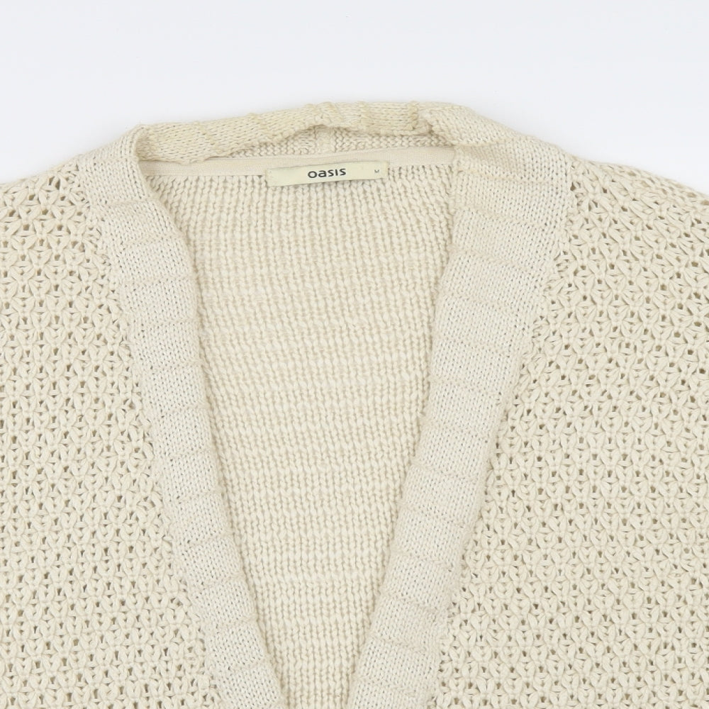 Oasis Womens Ivory   Cardigan Jumper Size M