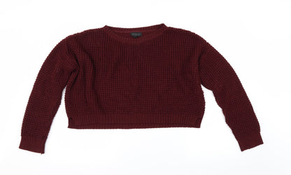Topshop Womens Red   Pullover Jumper Size 10