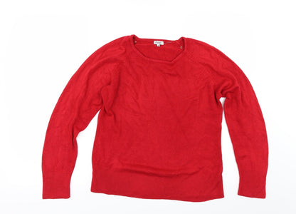 TEXT Womens Red   Pullover Jumper Size M