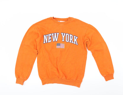 Topshop Womens Orange   Pullover Sweatshirt Size 6