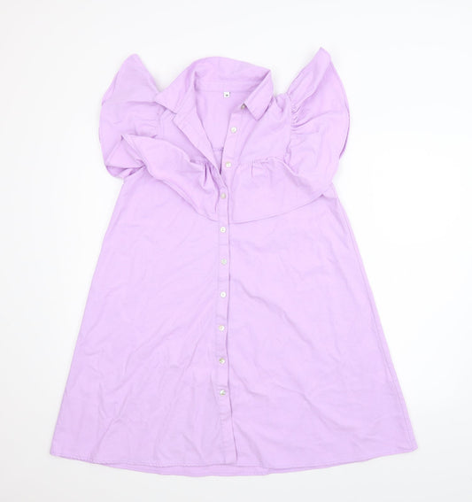 SheIn Womens Purple   Shirt Dress  Size M
