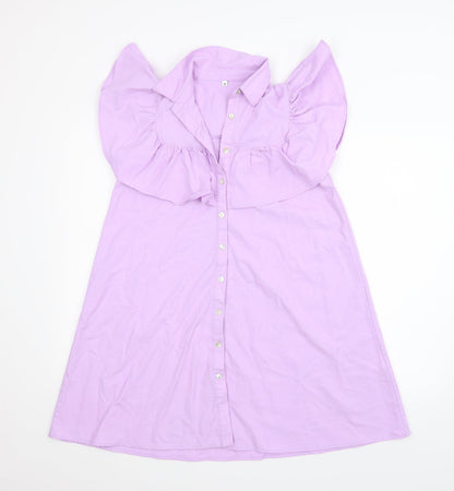 SheIn Womens Purple   Shirt Dress  Size M