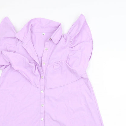 SheIn Womens Purple   Shirt Dress  Size M