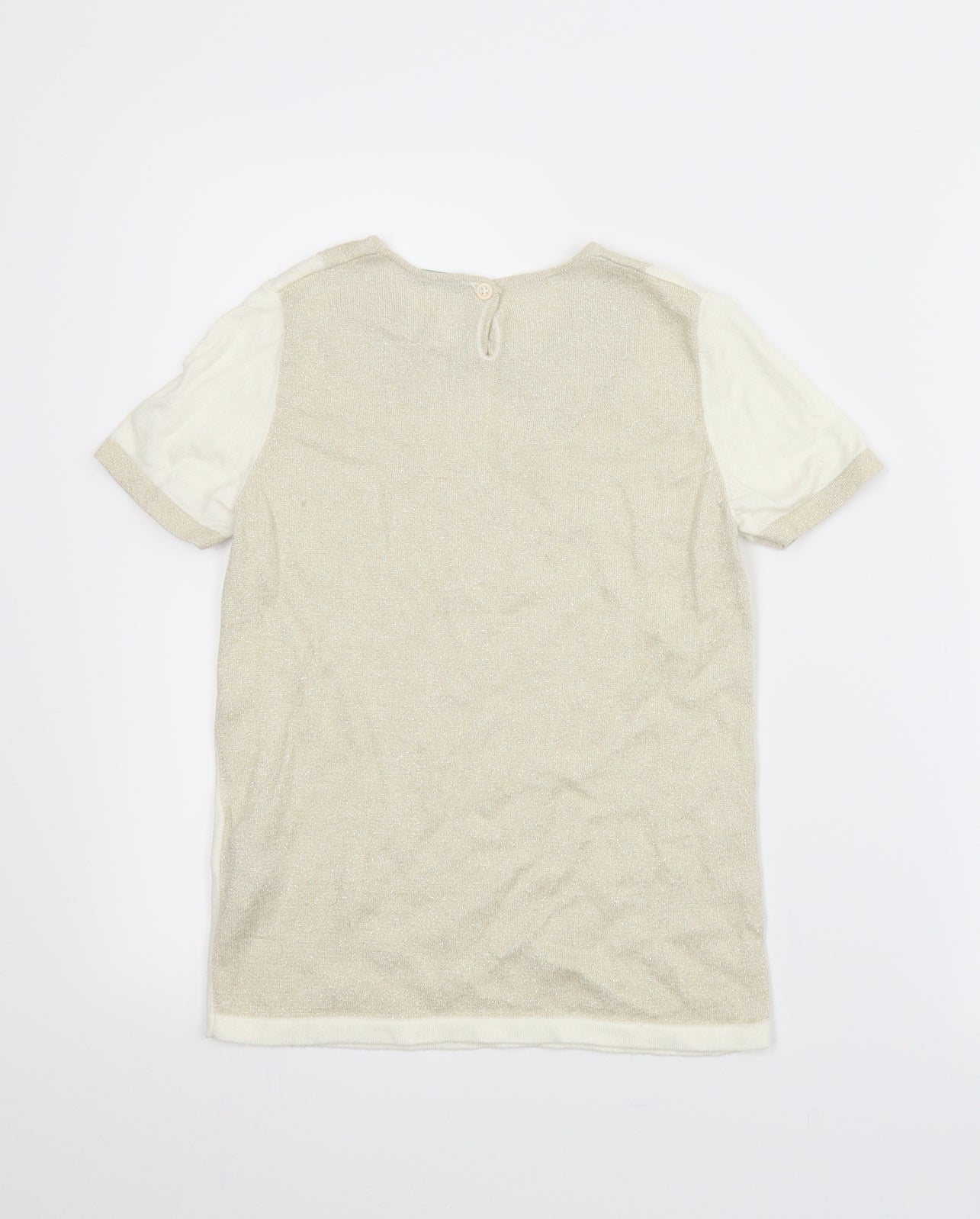 United Colors of Benetton Womens Beige   Basic Blouse Size 2XS