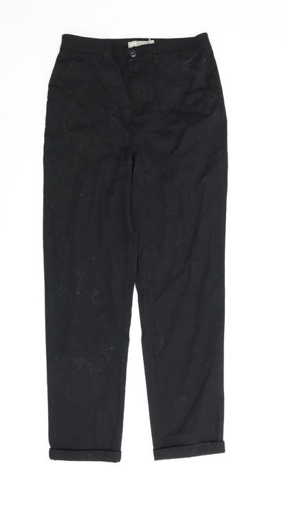 Womens UK Size 8 ASOS Regular Fit Carrot Black Trousers
