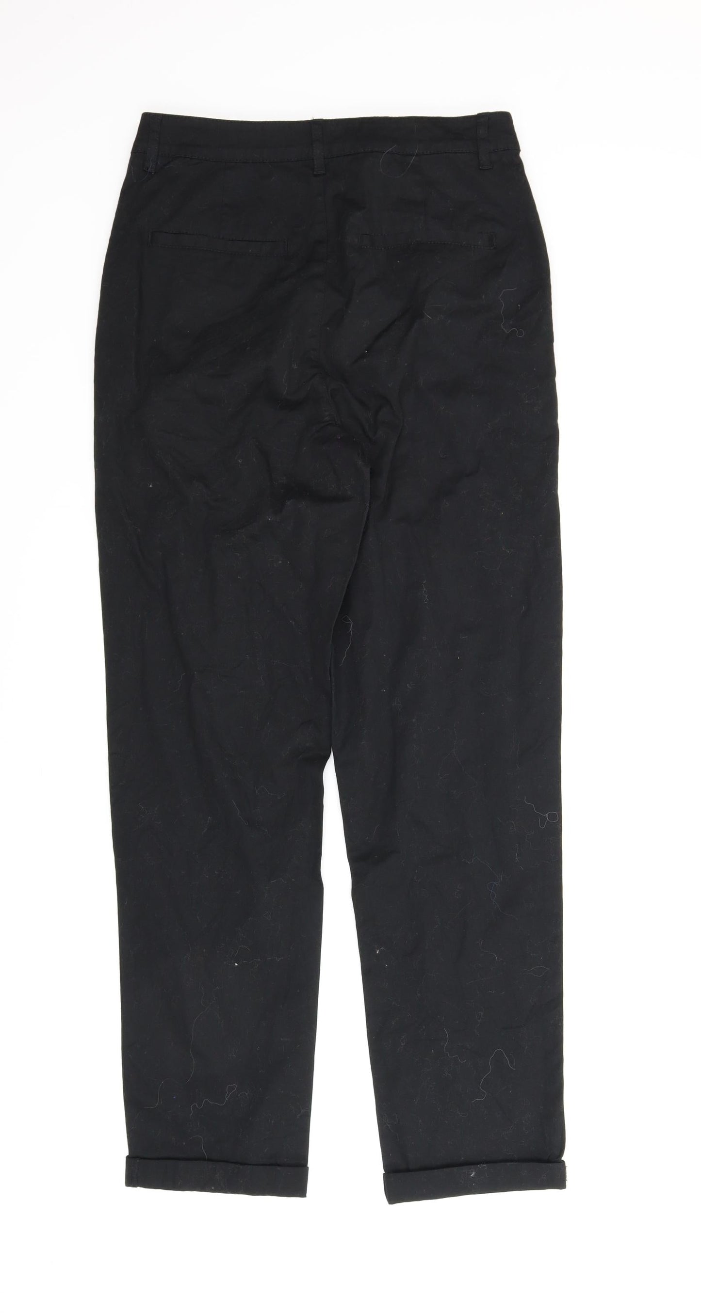 Womens UK Size 8 ASOS Regular Fit Carrot Black Trousers