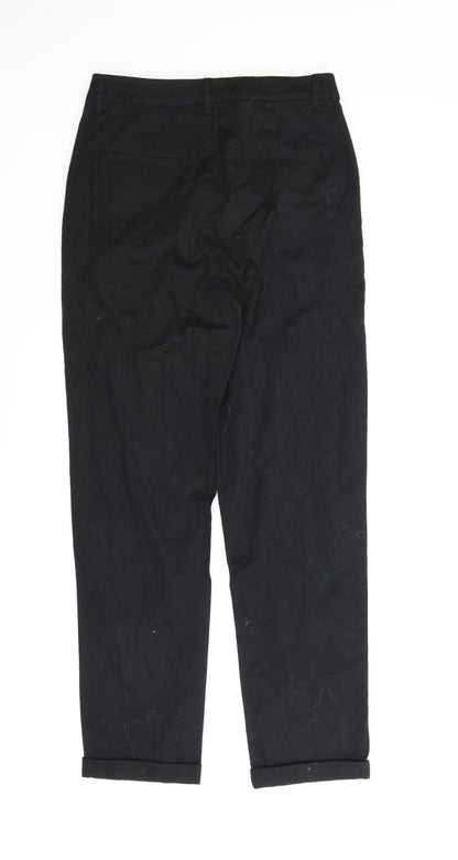 Womens UK Size 8 ASOS Regular Fit Carrot Black Trousers