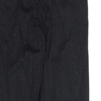 Womens UK Size 8 ASOS Regular Fit Carrot Black Trousers