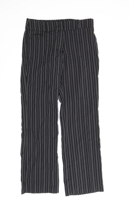 La Redoute Womens Black Striped  Trousers  Size 14 L32 in