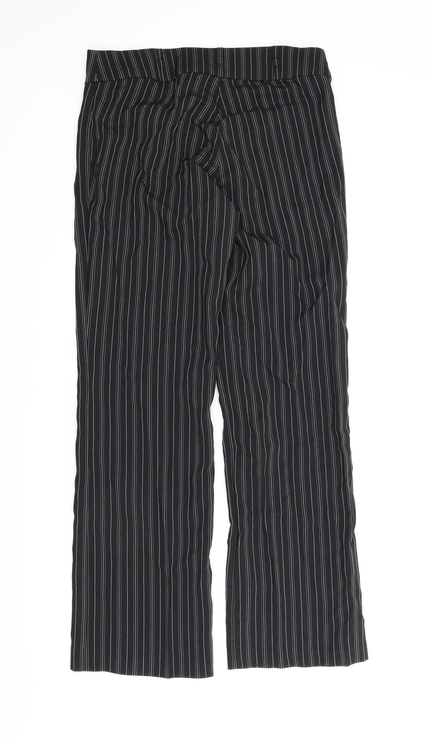 La Redoute Womens Black Striped  Trousers  Size 14 L32 in