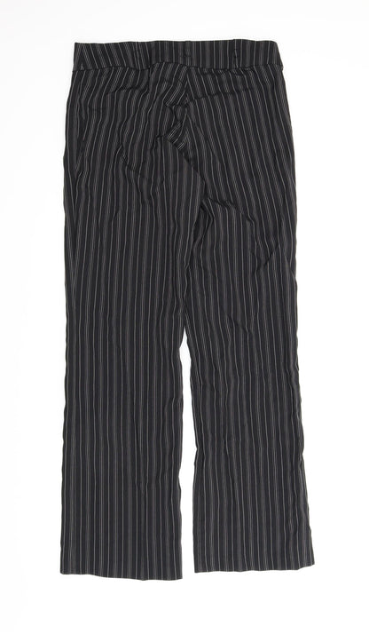 La Redoute Womens Black Striped  Trousers  Size 14 L32 in