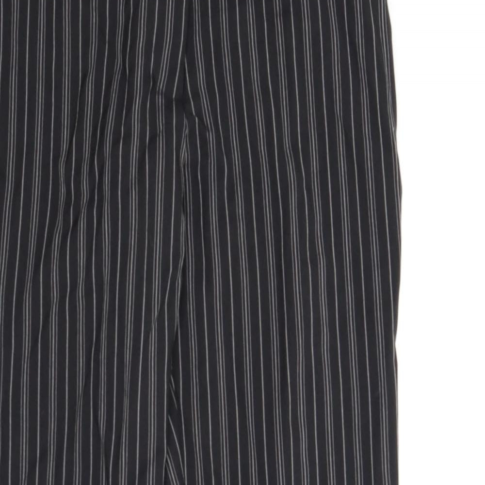 La Redoute Womens Black Striped  Trousers  Size 14 L32 in