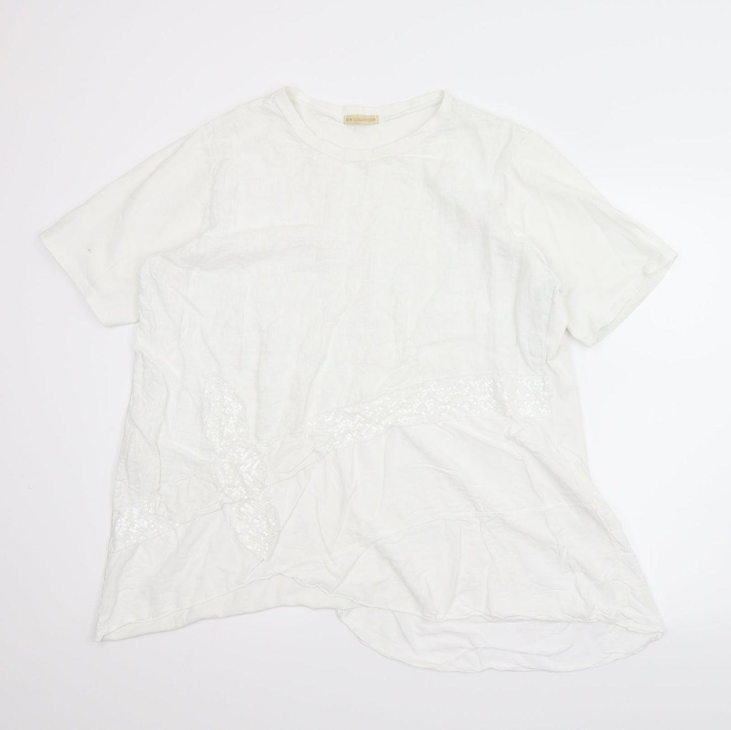 Womens UK Size L New Collection White Basic Blouse