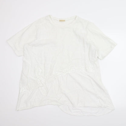 Womens UK Size L New Collection White Basic Blouse