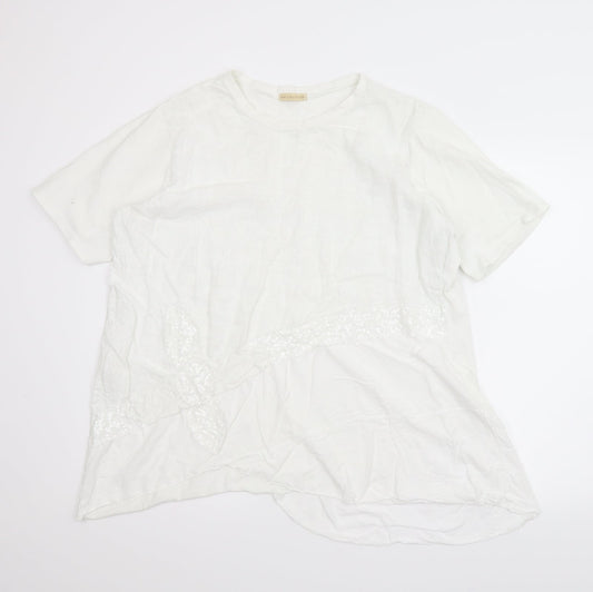 Womens UK Size L New Collection White Basic Blouse
