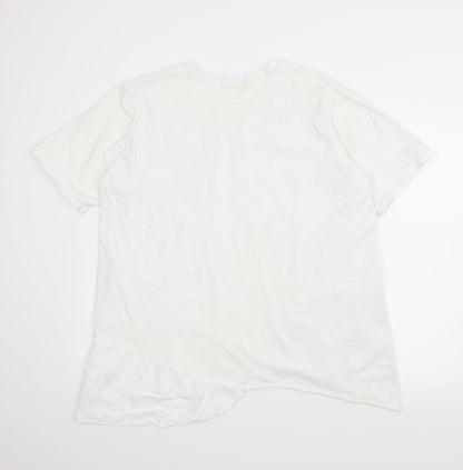 Womens UK Size L New Collection White Basic Blouse