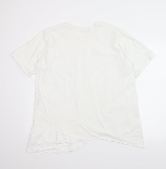 Womens UK Size L New Collection White Basic Blouse