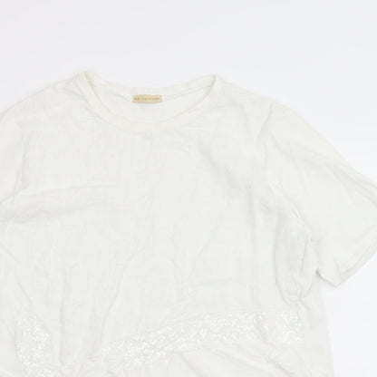 Womens UK Size L New Collection White Basic Blouse