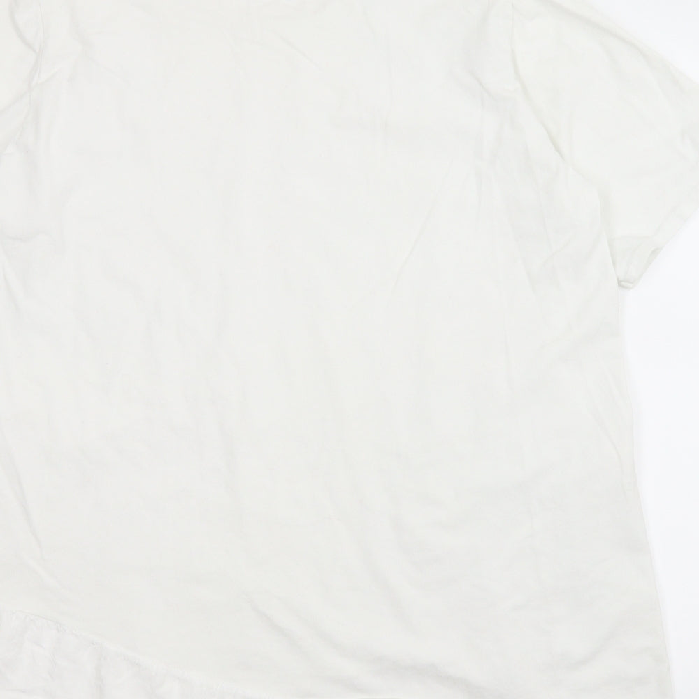 Womens UK Size L New Collection White Basic Blouse