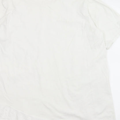 Womens UK Size L New Collection White Basic Blouse