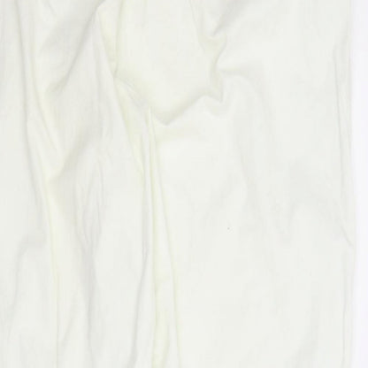 Womens UK Size 2XL Preworn Regular Fit Capri White Trousers