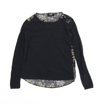 Womens UK Size 8 NEXT Black Basic Blouse