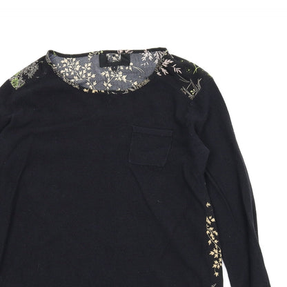 Womens UK Size 8 NEXT Black Basic Blouse
