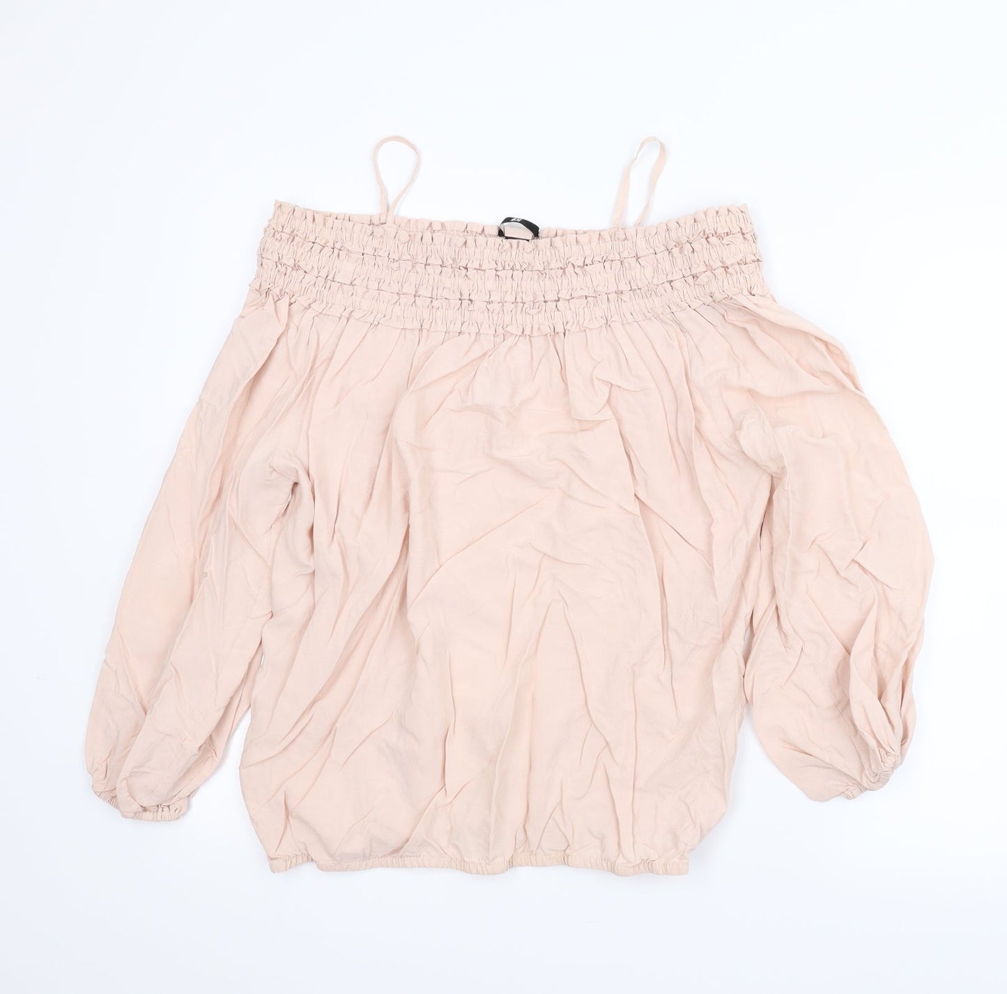 Womens UK Size 8 H&M Pink Basic Blouse
