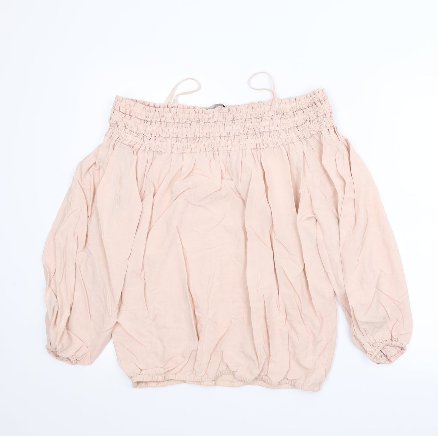 Womens UK Size 8 H&M Pink Basic Blouse