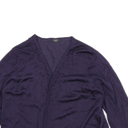 Personal Choice Womens Blue   Cardigan Jumper Size L
