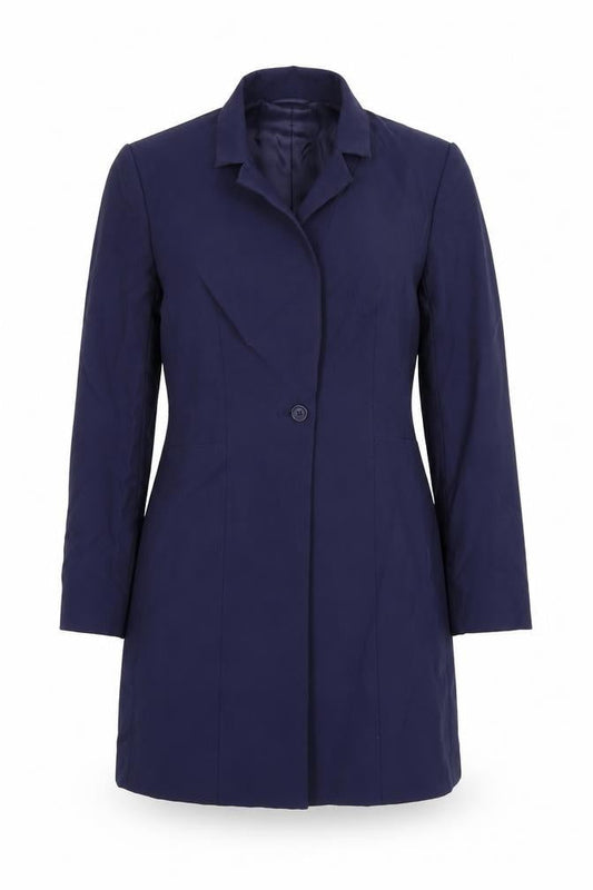 Womens UK Size 10 Essentials Blue Overcoat