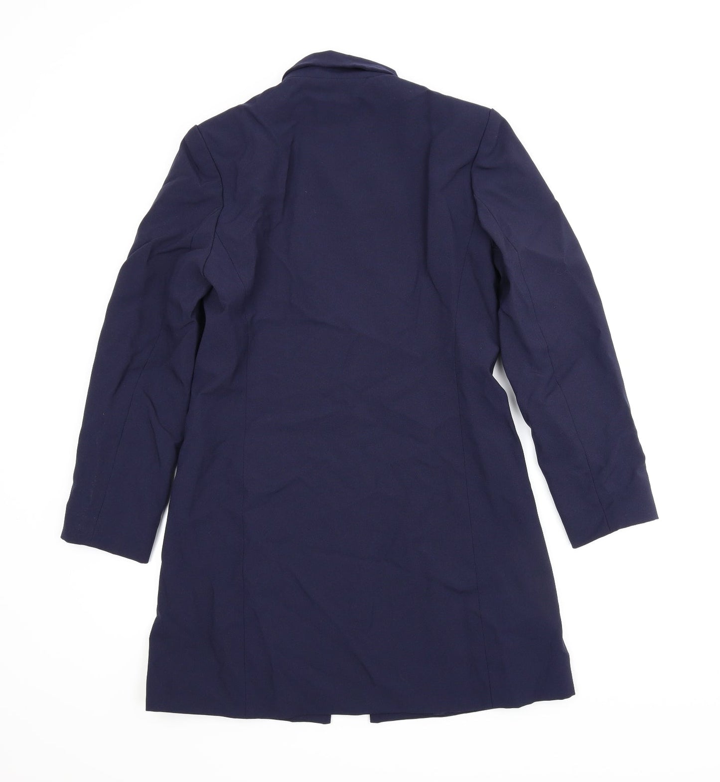 Womens UK Size 10 Essentials Blue Overcoat