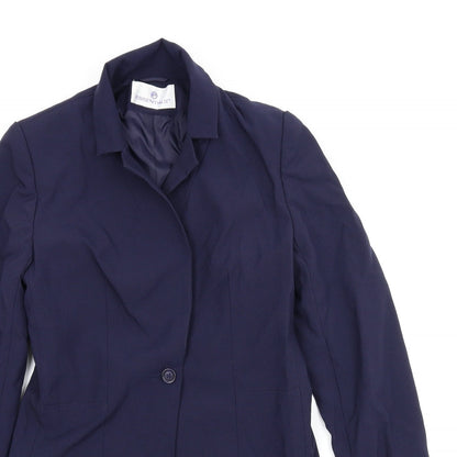 Womens UK Size 10 Essentials Blue Overcoat