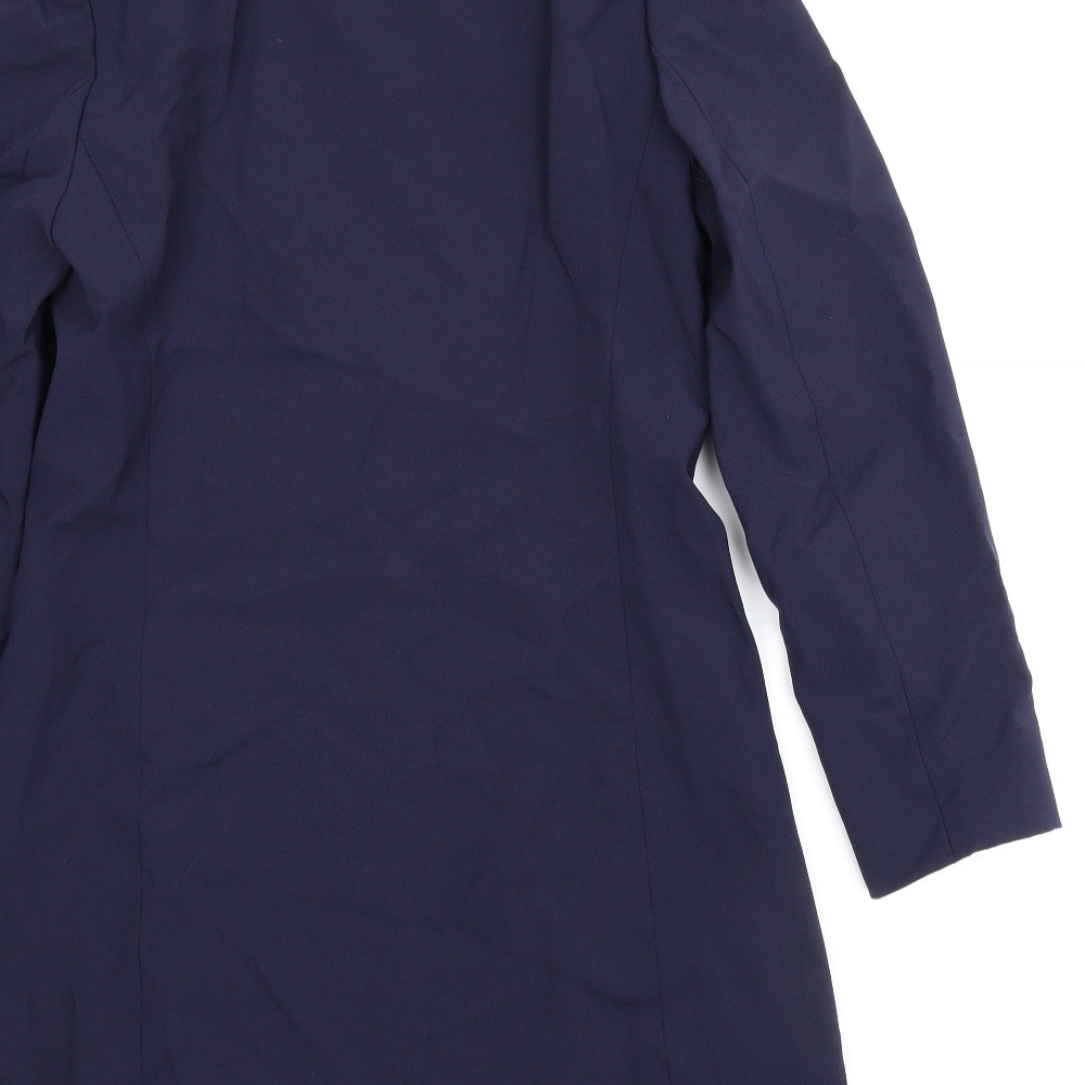 Womens UK Size 10 Essentials Blue Overcoat