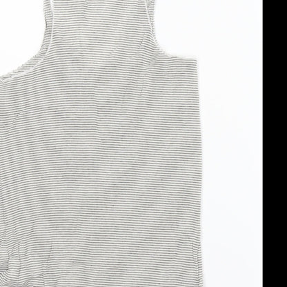 Zara Womens Grey Striped  Basic T-Shirt Size XS