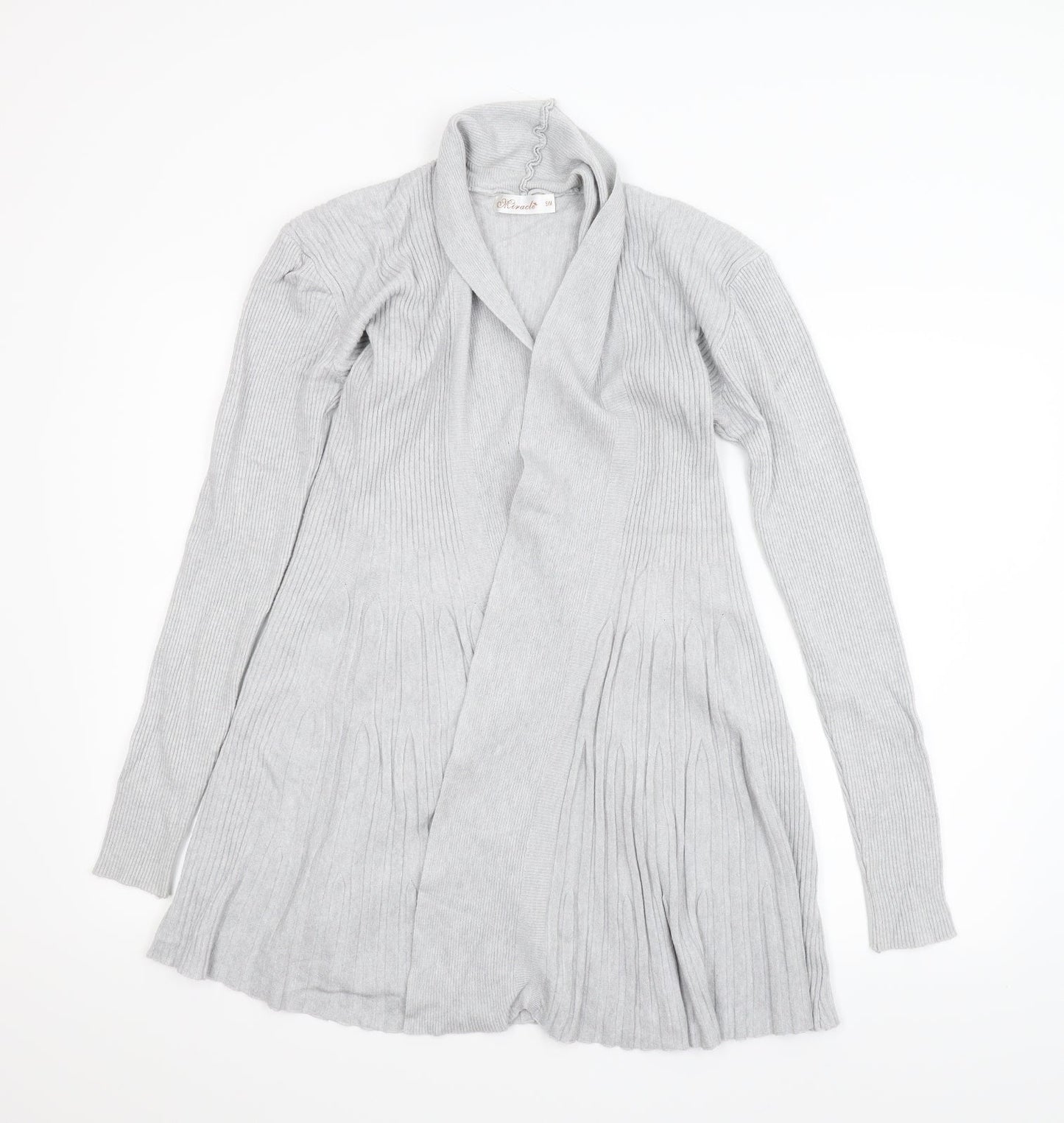Miracle Womens Grey   Cardigan Jumper Size S