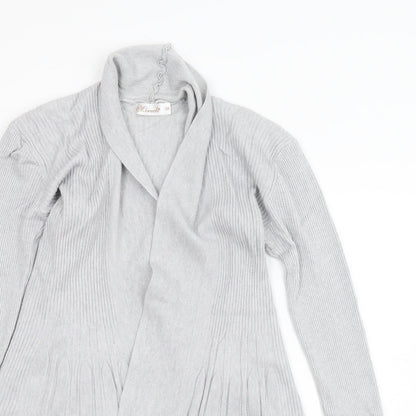 Miracle Womens Grey   Cardigan Jumper Size S