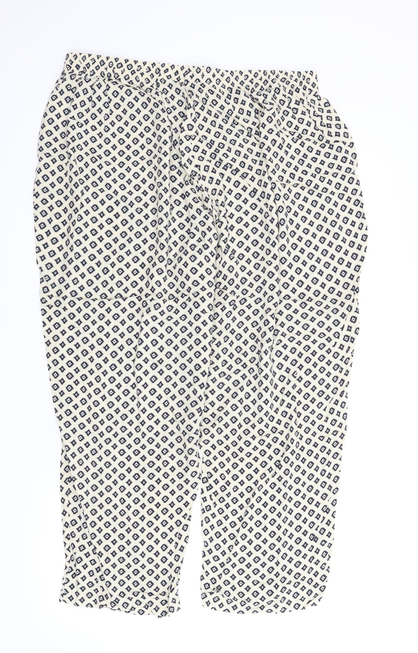 Amber Womens Beige   Capri Trousers Size XL L24 in