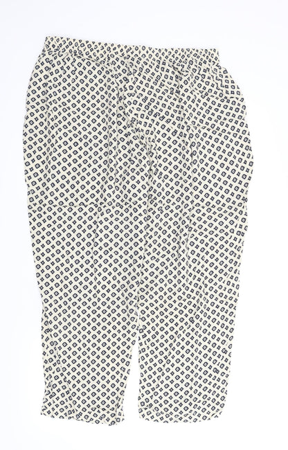 Amber Womens Beige   Capri Trousers Size XL L24 in