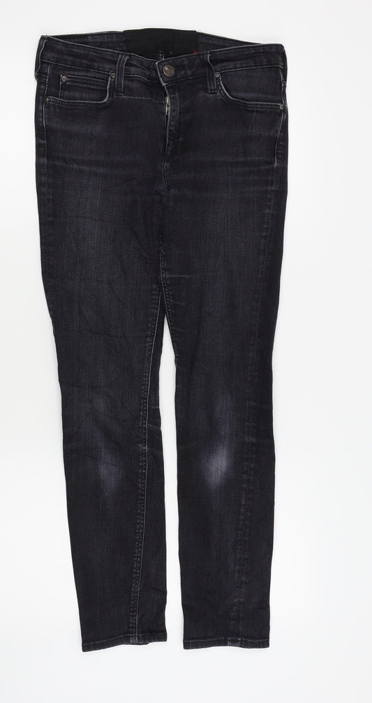 Womens UK Size 28 in Preworn Regular Fit Skinny Black Jeans