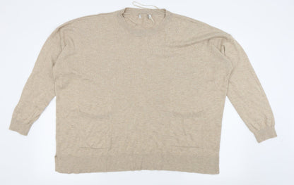 Gallery Womens Beige   Pullover Jumper Size XL