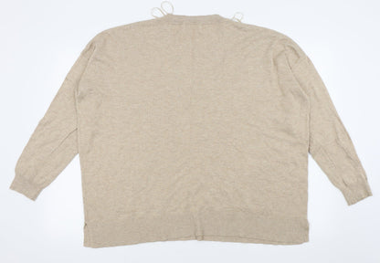 Gallery Womens Beige   Pullover Jumper Size XL