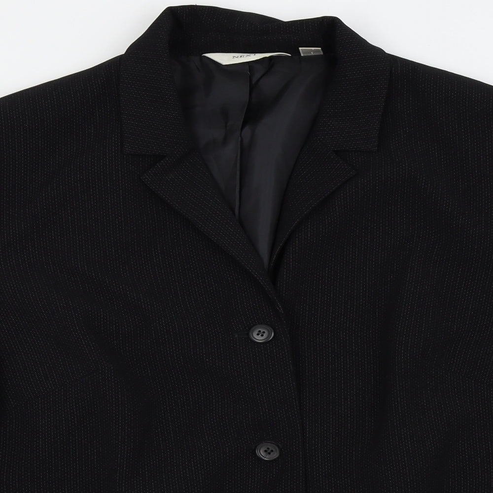 NEXT Womens Black Pinstripe  Jacket Blazer Size 18