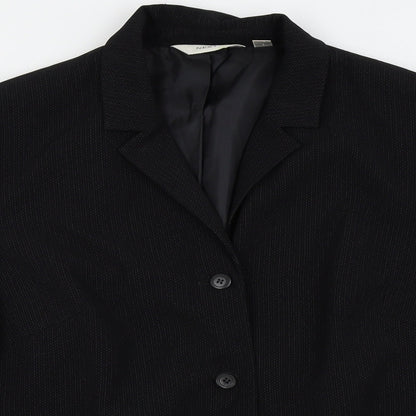 NEXT Womens Black Pinstripe  Jacket Blazer Size 18