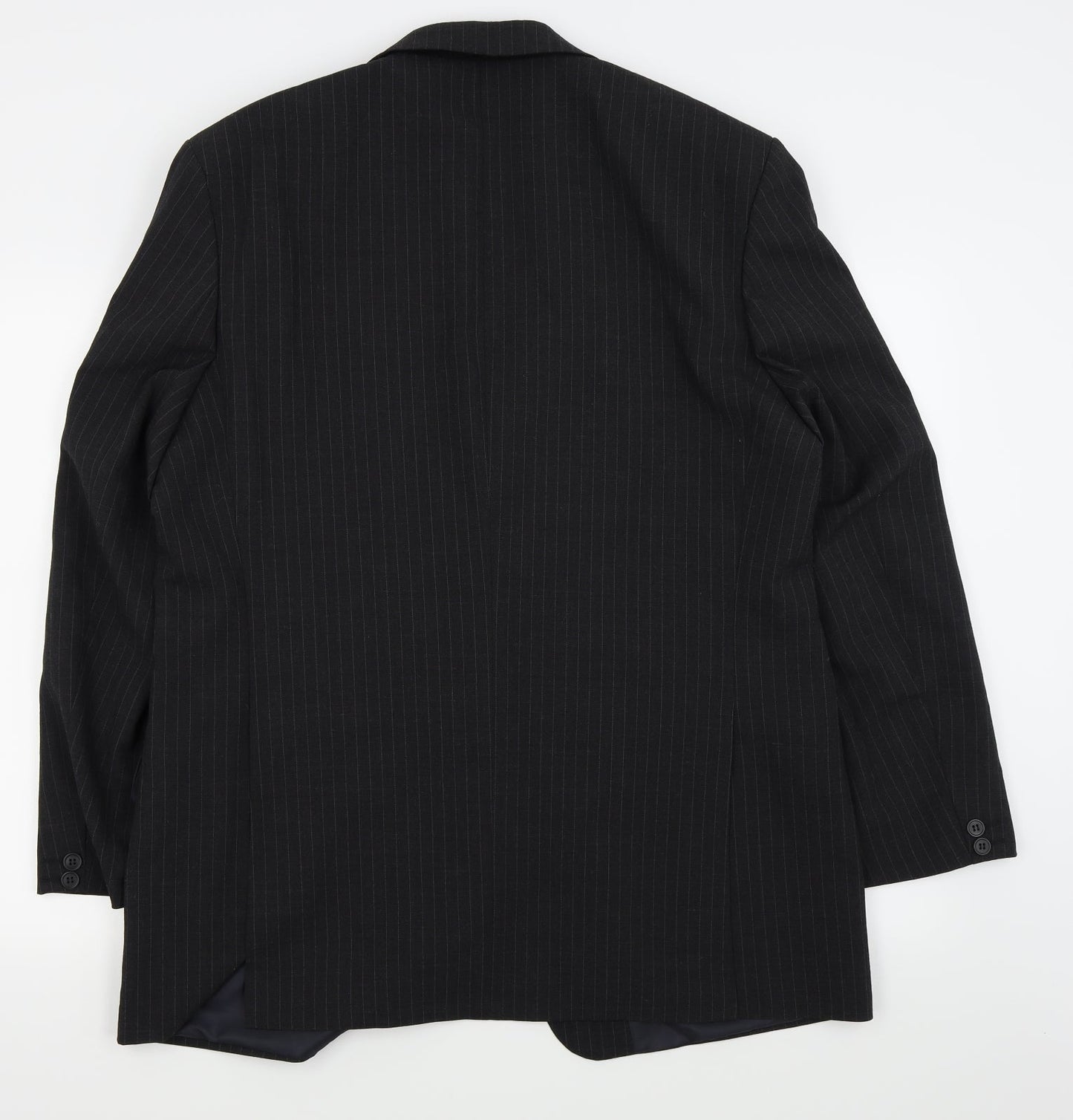 Asda George Mens Black Striped  Jacket Blazer Size 44