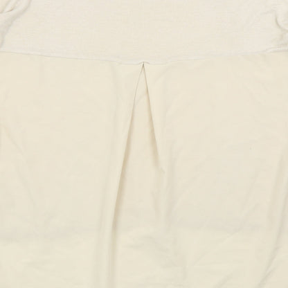 Womens UK Size 10 River Island Beige Basic T-Shirt
