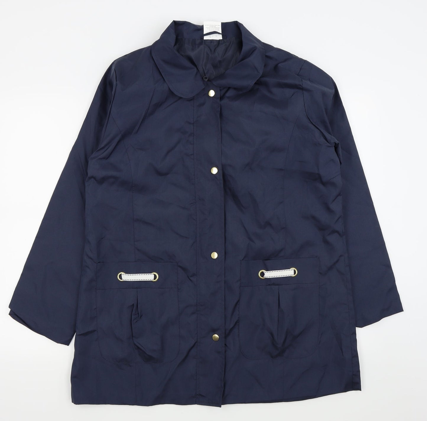 anne de lanca Womens Blue   Rain Coat Coat Size 14