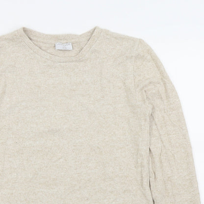 jeff and co Womens Beige   Basic T-Shirt Size 10