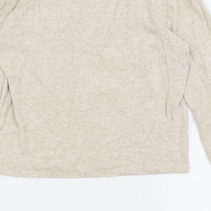 jeff and co Womens Beige   Basic T-Shirt Size 10
