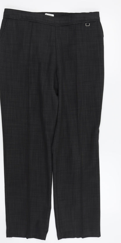 M&s Womens Black   Trousers  Size 12 L26 in
